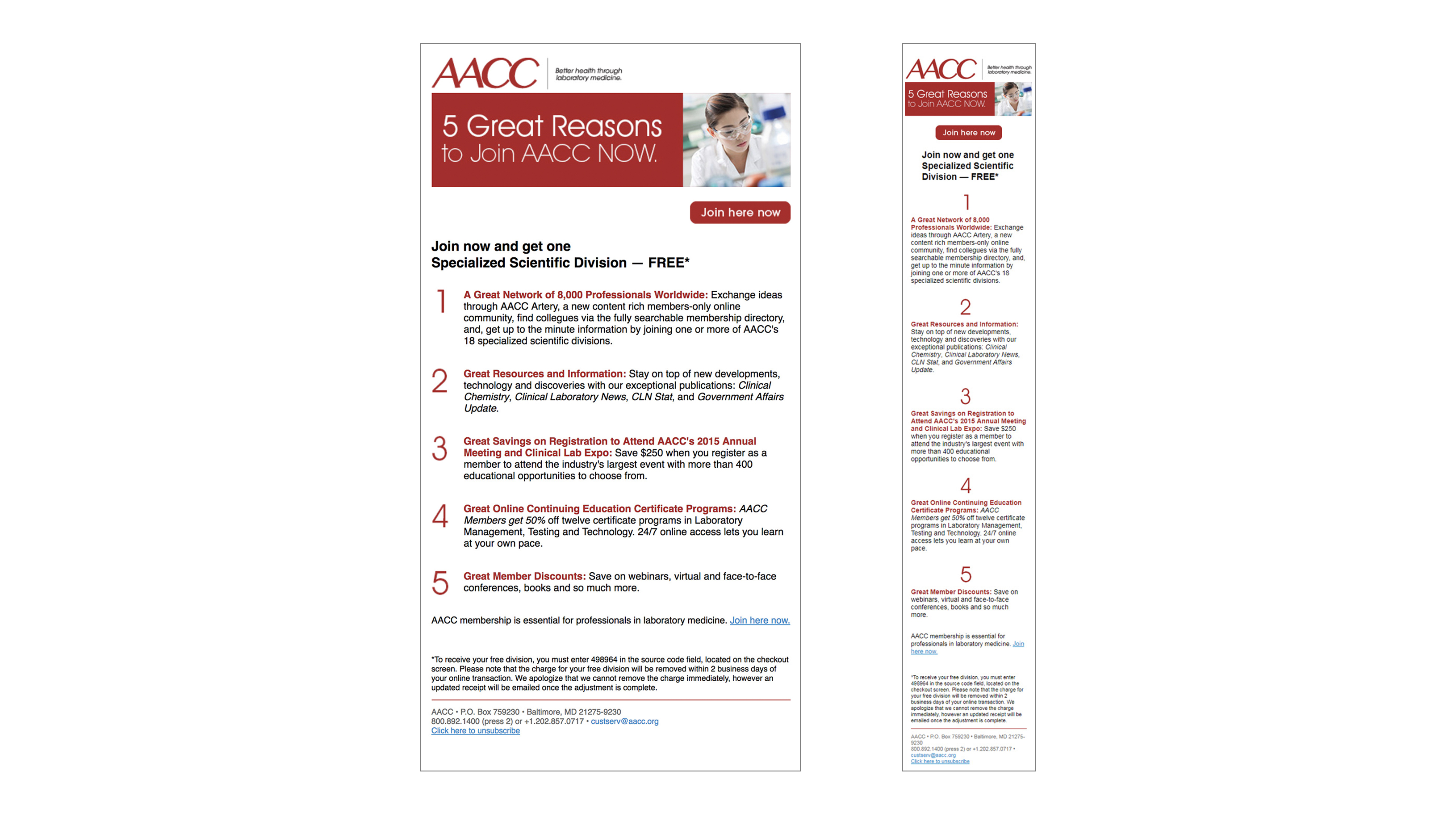 AACC HTML email